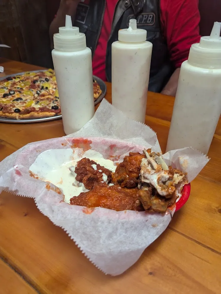 Chicken Wings with Loads of Ranch Dressing
